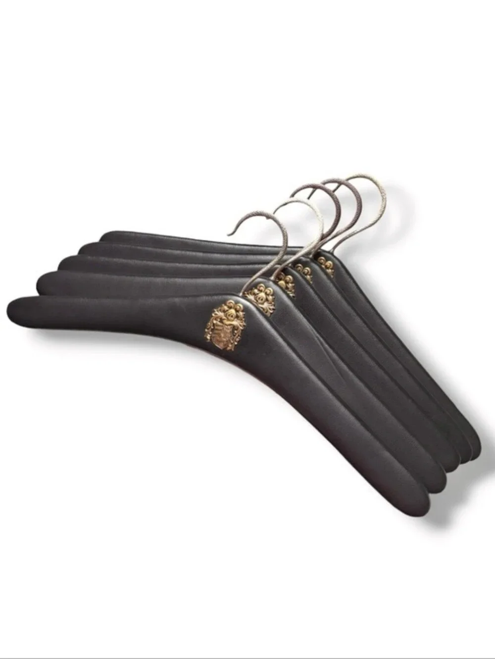 LIA OF SWITZERLAND Mid Century Luxury Covered Hangers Set of 5 VINTAGE